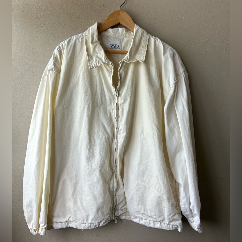 Zara Off-White Collared Jacket - image 1